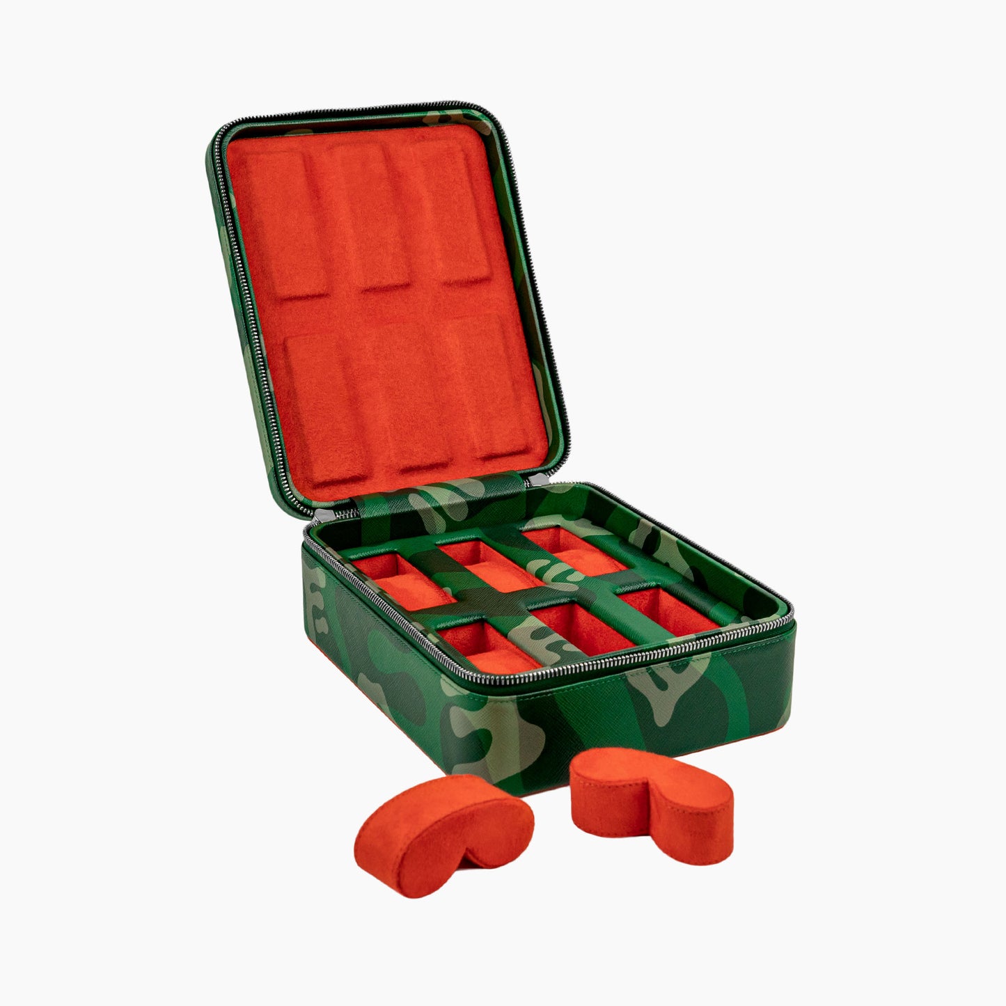 IFLW ウォッチケース 6本用 グリーン迷彩 Green Camo Watch Case for 6