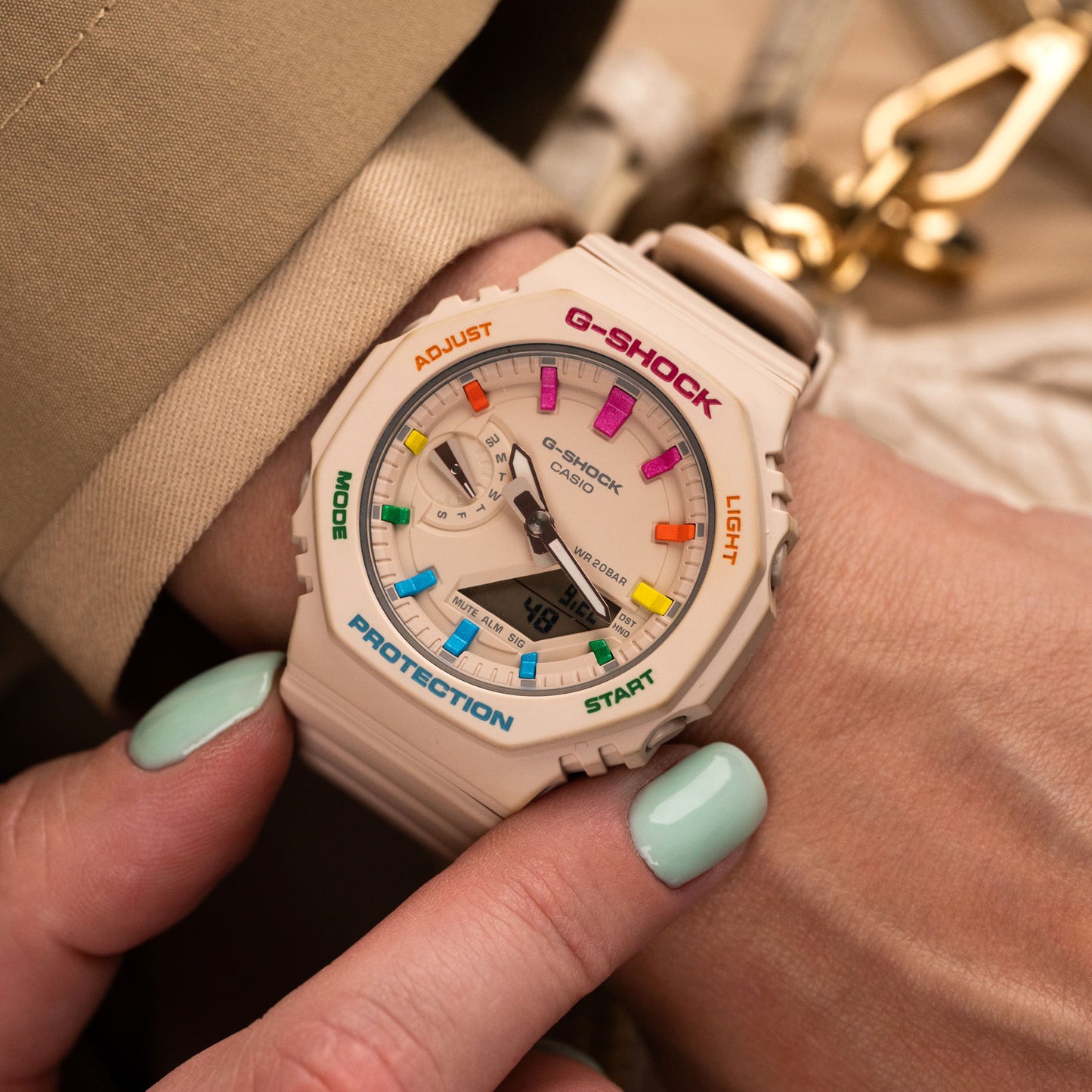G-Shock CasiOak Mini Latte Rainbow (カシオークミニ/ラテレインボー)
