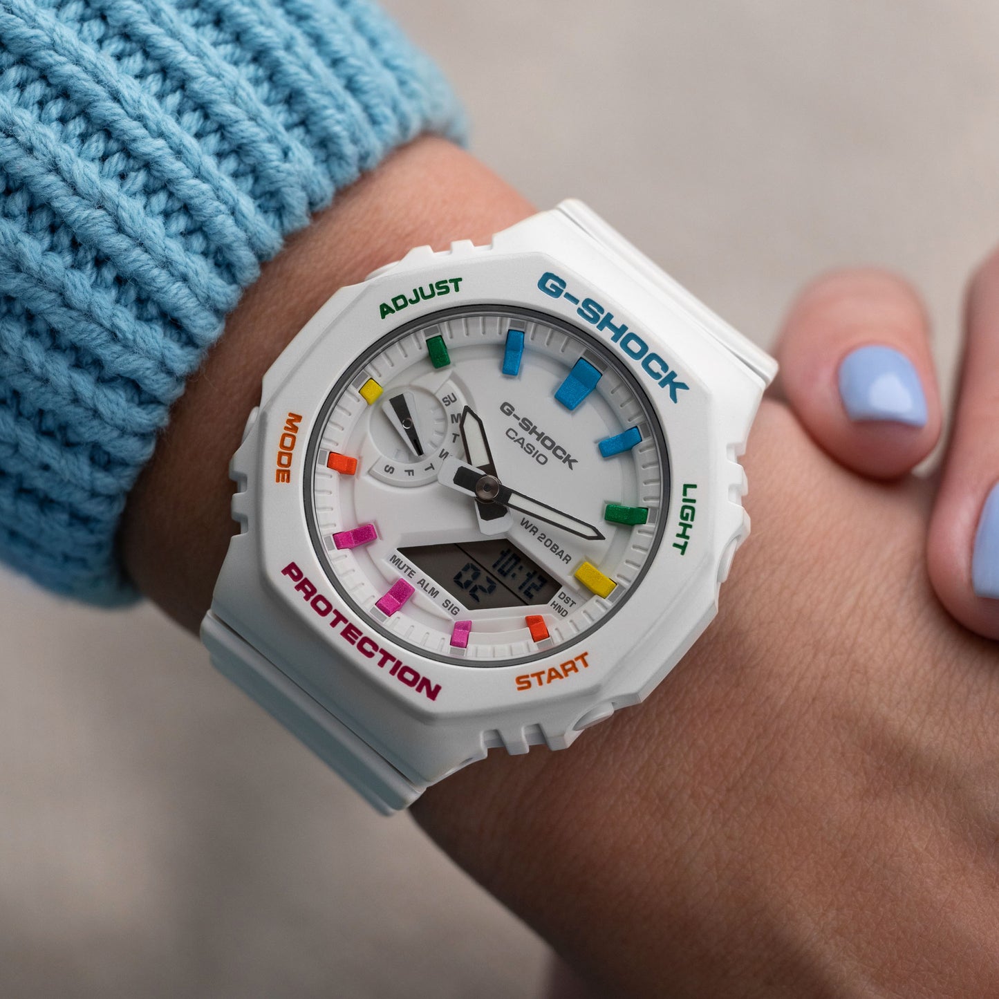 G-Shock CasiOak Mini Polar Rainbow (カシオークミニ/ホワイトレインボー)