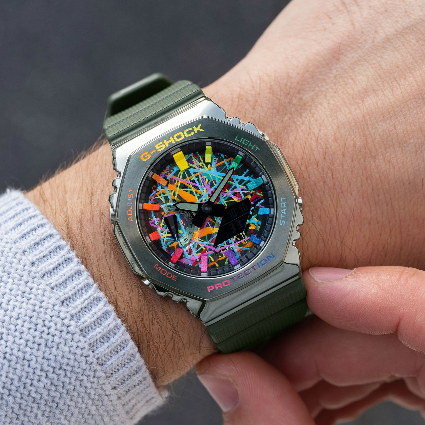 G-Shock CasiOak Green Freak Rainbow (カシオーク/グリーンフリークレインボー）