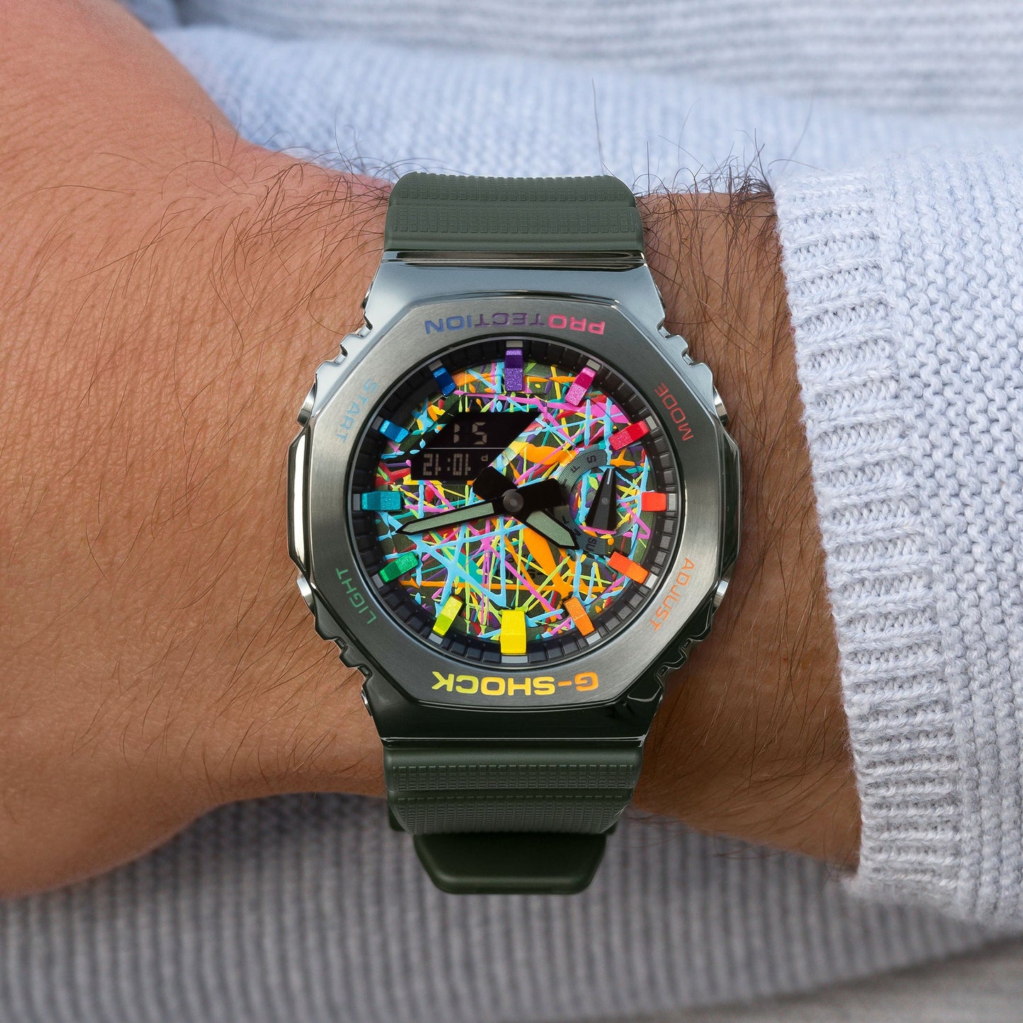 G-Shock CasiOak Green Freak Rainbow (カシオーク/グリーンフリークレインボー）